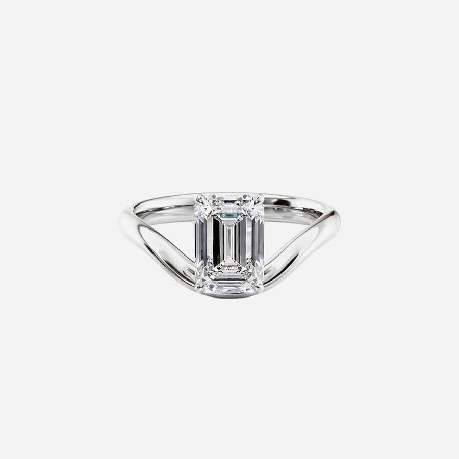  The Berta Emerald Lab Diamond Ring 18k White Gold 001