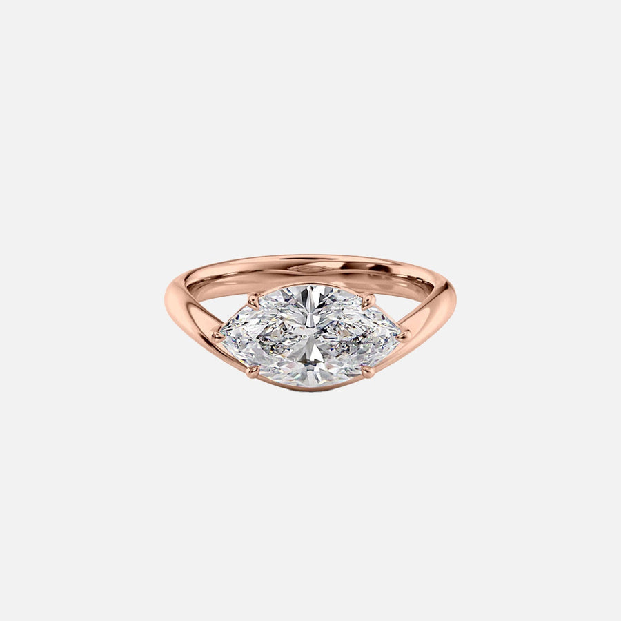  The Berta Marquise Lab Diamond Ring 14k Rose Gold 001