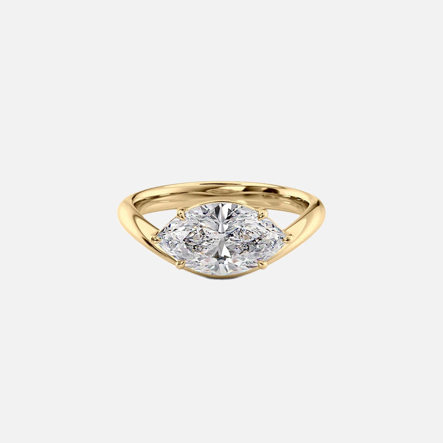  The Berta Marquise Lab Diamond Ring 18k Yellow Gold 001