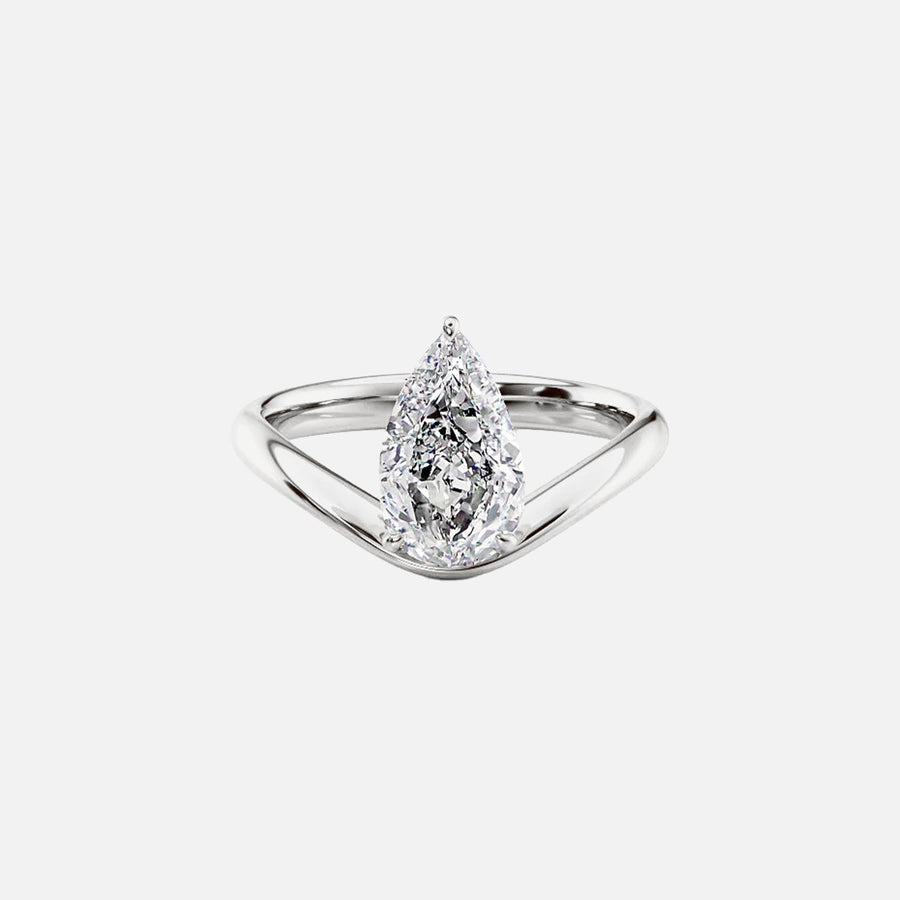  The Berta Pear Lab Diamond Ring 14k White Gold 001