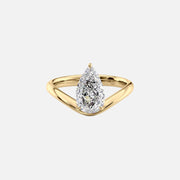 The Berta Pear Lab Diamond Ring 14k Yellow Gold 001