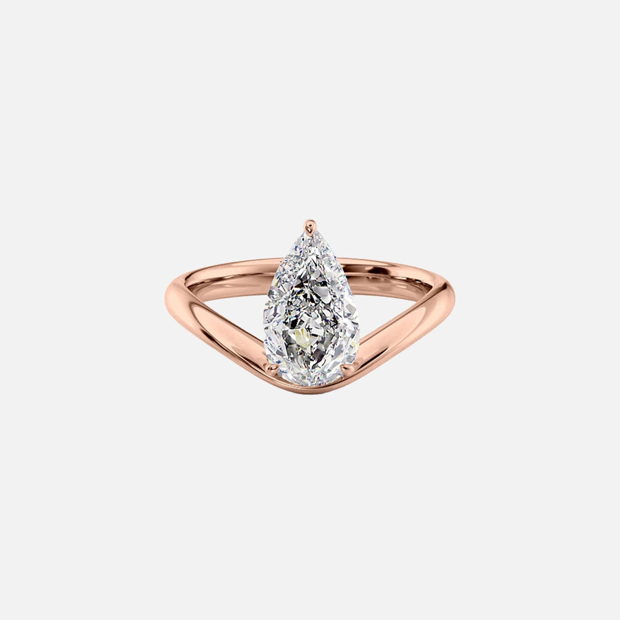  The Berta Pear Lab Diamond Ring 18k Rose Gold 001