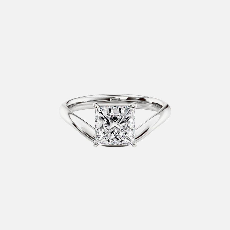  The Berta Princess Lab Diamond Ring 14k White Gold 001