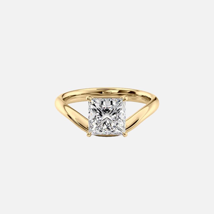  The Berta Princess Lab Diamond Ring 18k Yellow Gold 001