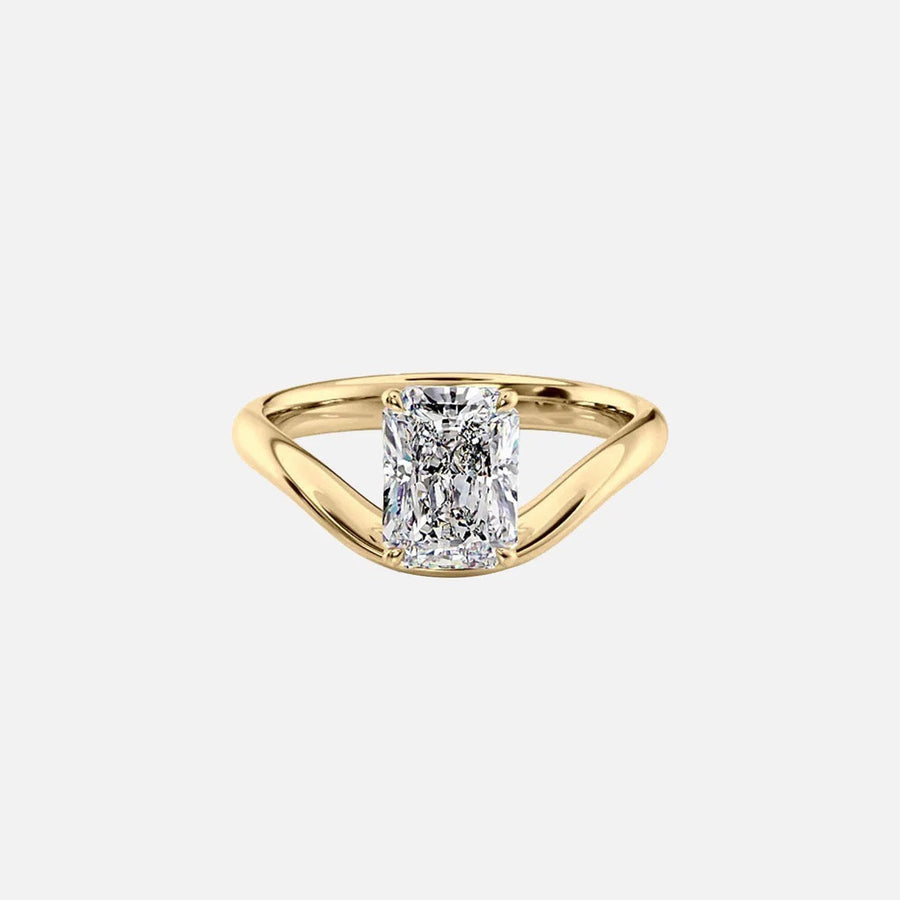 The Berta Radiant Lab Diamond Ring 14k Yellow Gold 001