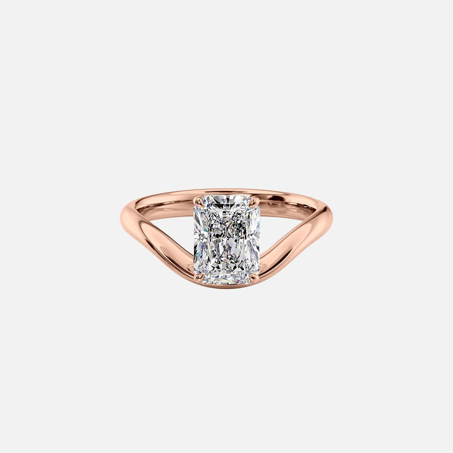  The Berta Radiant Lab Diamond Ring 18k Rose Gold 001