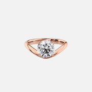  The Berta Round Lab Diamond Ring 14k Rose Gold 001