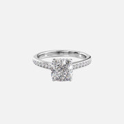  The Cameron Cushion Lab Diamond Ring 14k White Gold 001