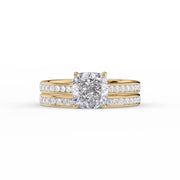  The Cameron Cushion Lab Diamond Ring 14k Yellow Gold 003