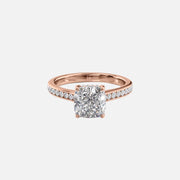  The Cameron Cushion Lab Diamond Ring 18k Rose Gold 001