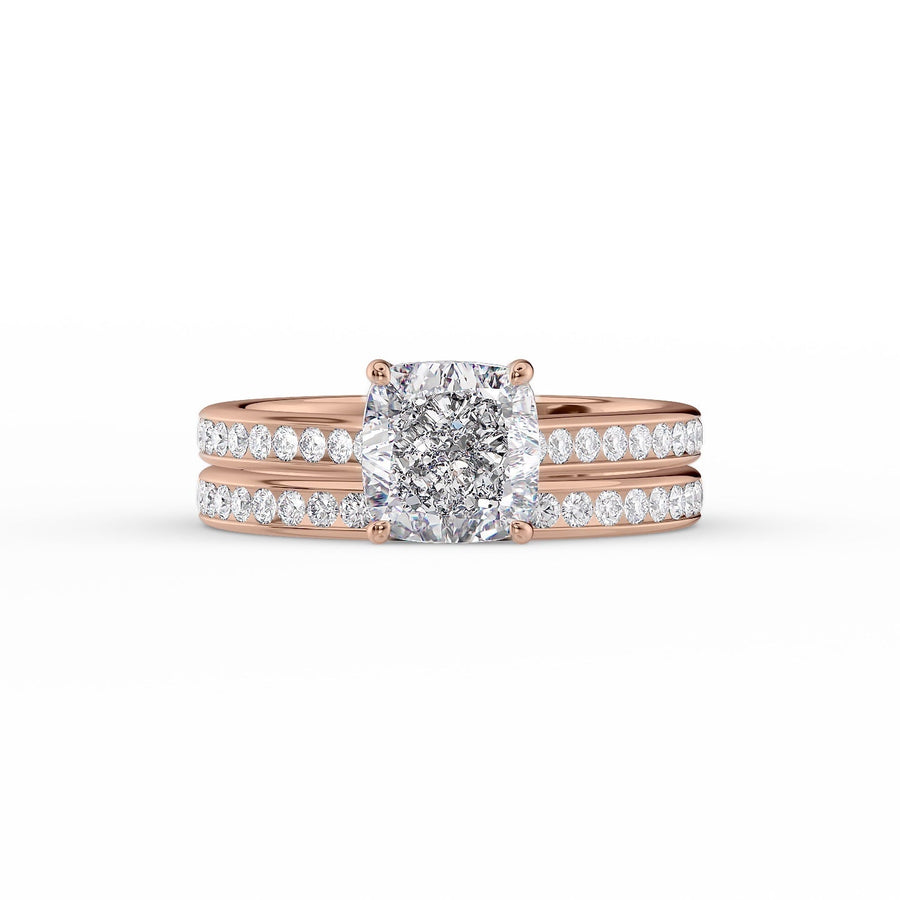  The Cameron Cushion Lab Diamond Ring 18k Rose Gold 003