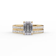  The Cameron Emerald Lab Diamond Ring 14k Yellow Gold 003