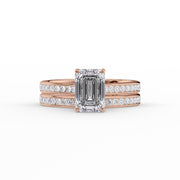  The Cameron Emerald Lab Diamond Ring 18k Rose Gold 003
