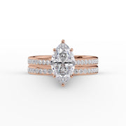  The Cameron Marquise Lab Diamond Ring 14k Rose Gold 003