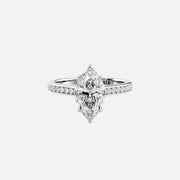  The Cameron Marquise Lab Diamond Ring 14k White Gold 001