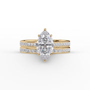  The Cameron Marquise Lab Diamond Ring 14k Yellow Gold 003