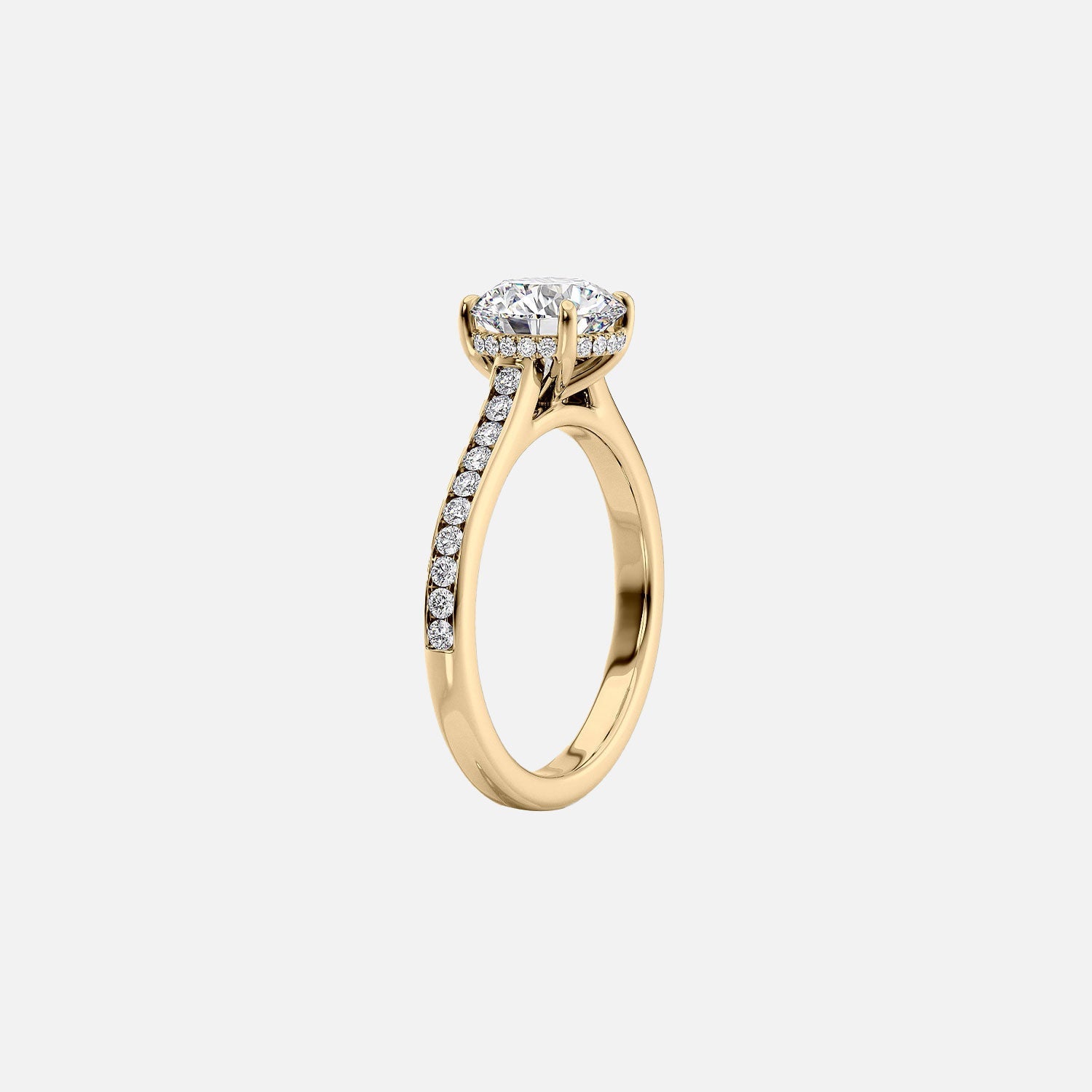  The Cameron Marquise Moissanite Ring 14k Yellow Gold 002