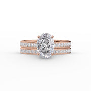  The Cameron Oval Lab Diamond Ring 14k Rose Gold 003