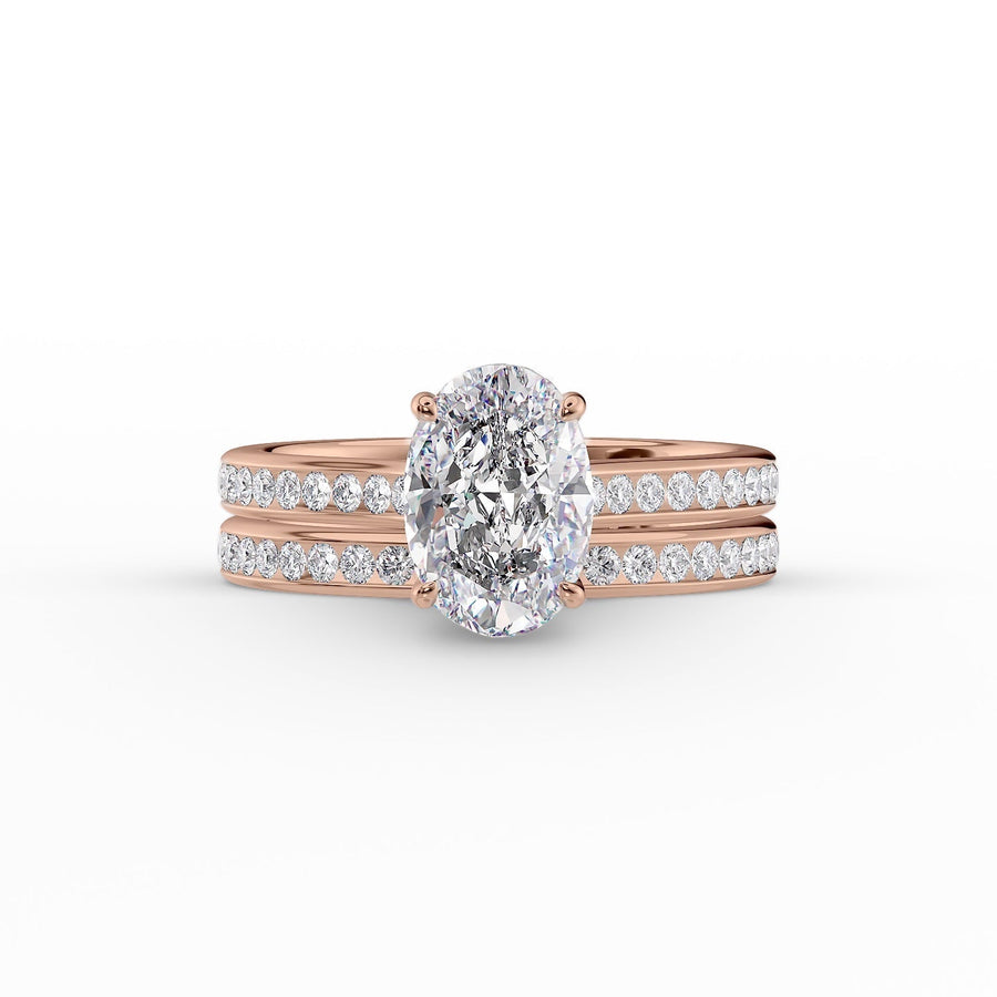  The Cameron Oval Lab Diamond Ring 14k Rose Gold 003