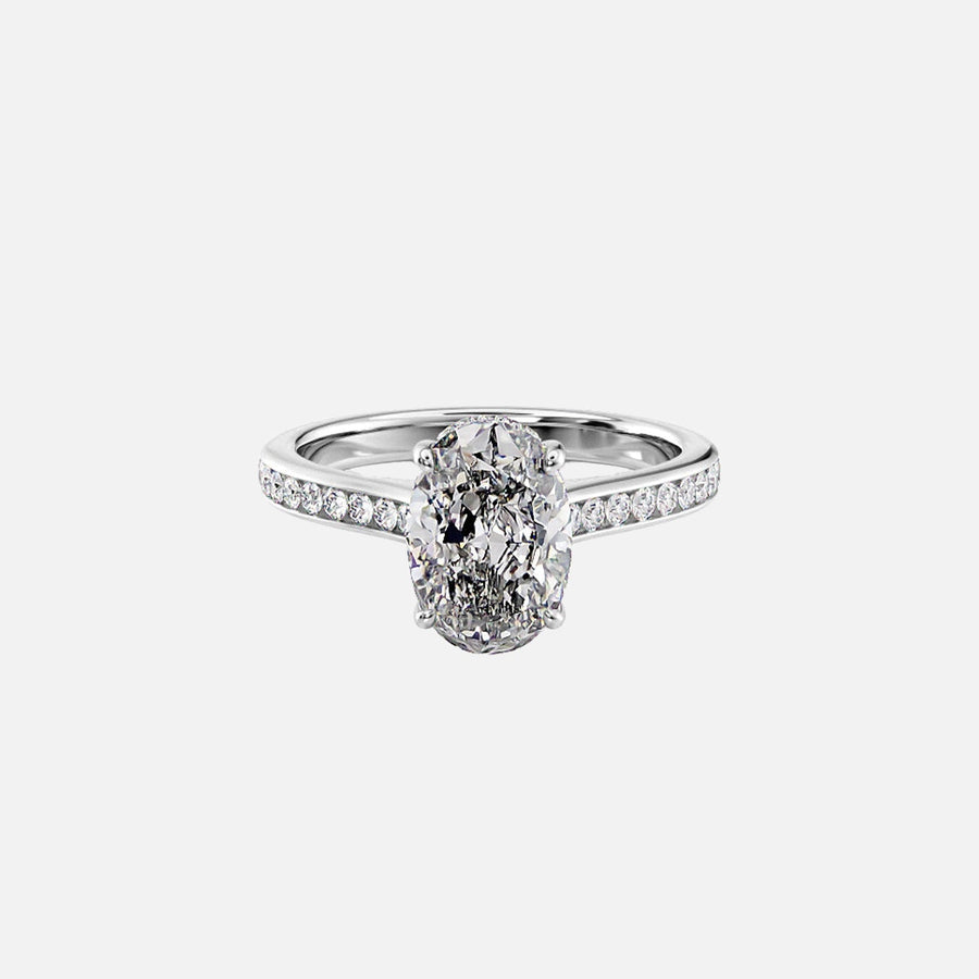  The Cameron Oval Lab Diamond Ring 14k White Gold 001