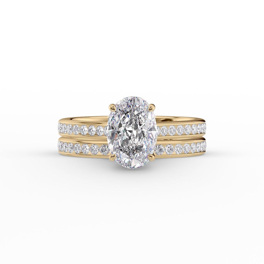  The Cameron Oval Lab Diamond Ring 14k Yellow Gold 003