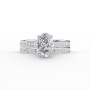  The Cameron Oval Lab Diamond Ring 18k White Gold 003