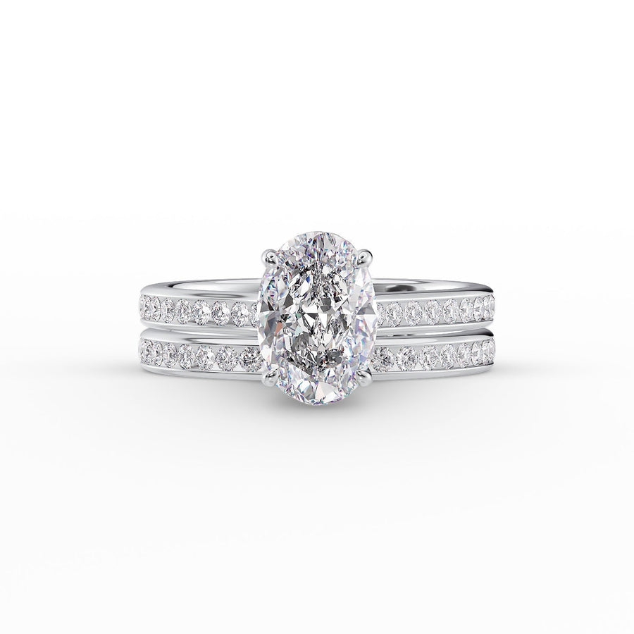  The Cameron Oval Lab Diamond Ring 18k White Gold 003