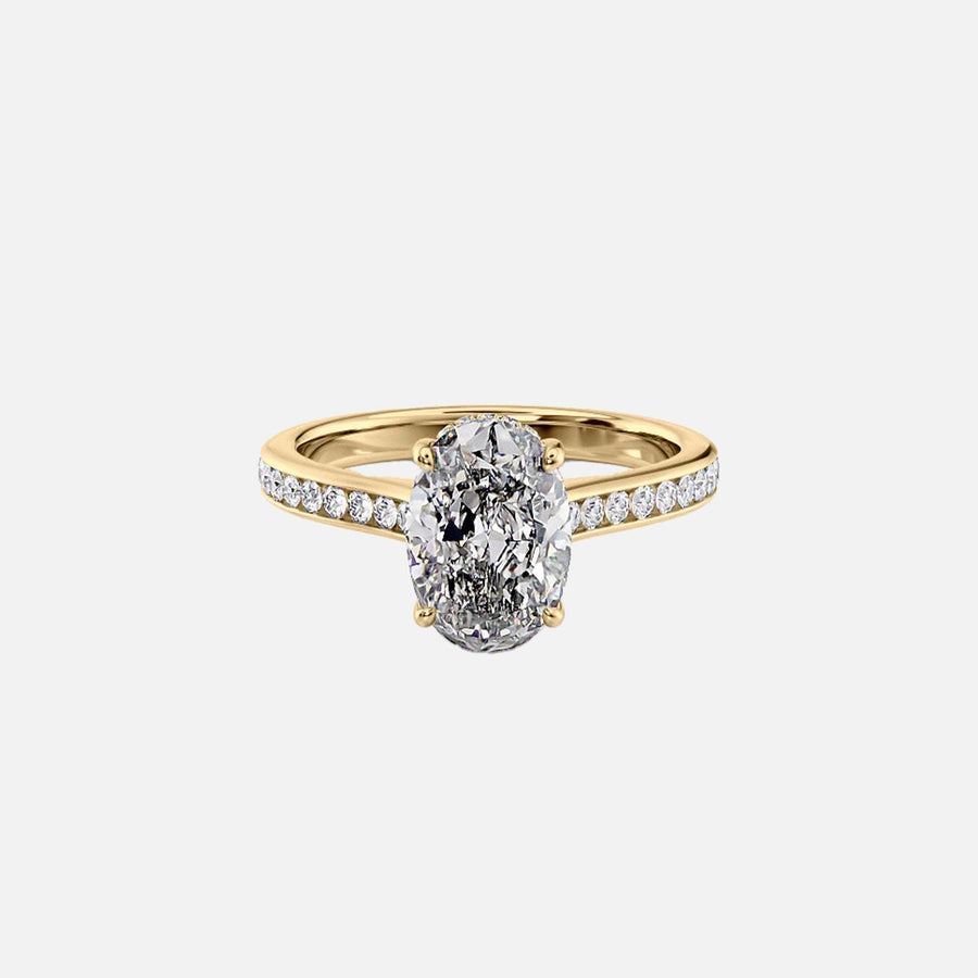 The Cameron Oval Lab Diamond Ring 18k Yellow Gold 001