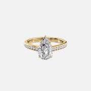 The Cameron Pear Lab Diamond Ring 14k Yellow Gold 001