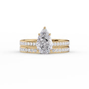  The Cameron Pear Lab Diamond Ring 14k Yellow Gold 003