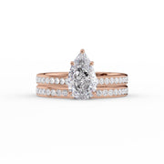  The Cameron Pear Lab Diamond Ring 18k Rose Gold 003