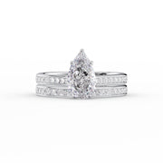  The Cameron Pear Lab Diamond Ring 18k White Gold 003