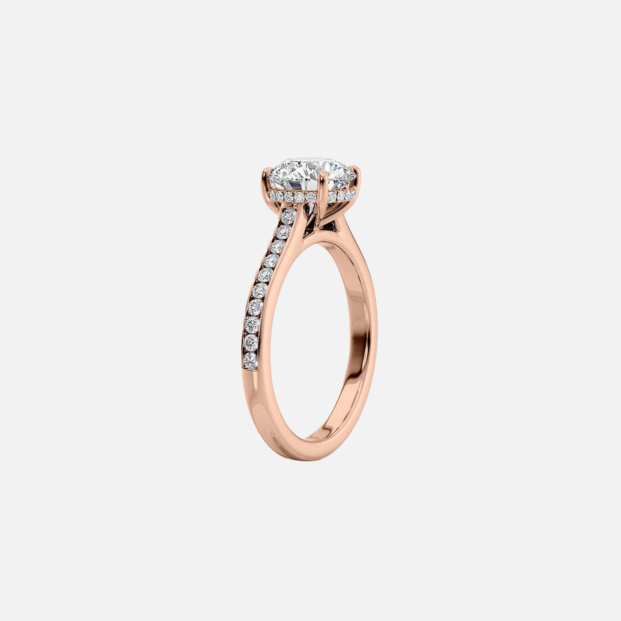  The Cameron Princess Lab Diamond Ring 14k Rose Gold 002