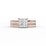  The Cameron Princess Lab Diamond Ring 14k Rose Gold 003