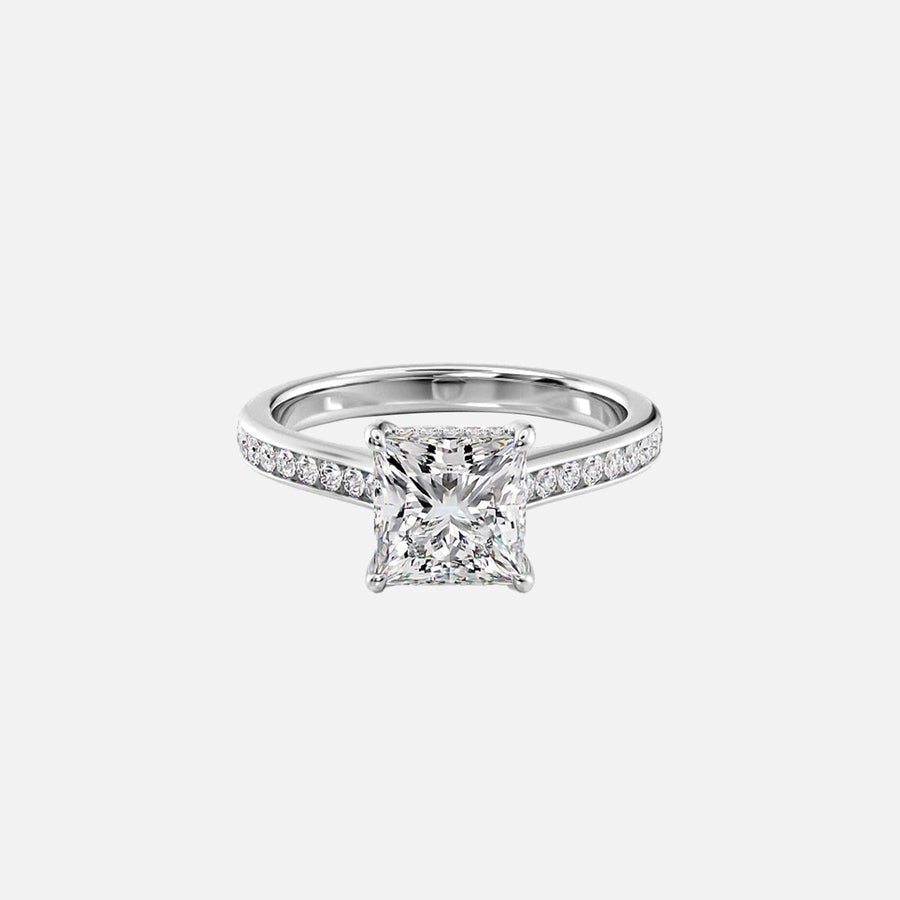 The Cameron Princess Lab Diamond Ring 14k White Gold 001