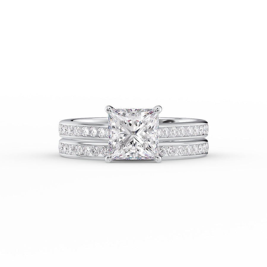  The Cameron Princess Lab Diamond Ring 14k White Gold 003