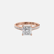  The Cameron Princess Lab Diamond Ring 18k Rose Gold 001