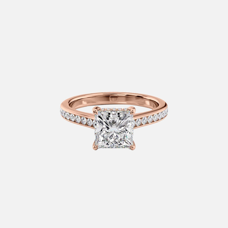  The Cameron Princess Lab Diamond Ring 18k Rose Gold 001