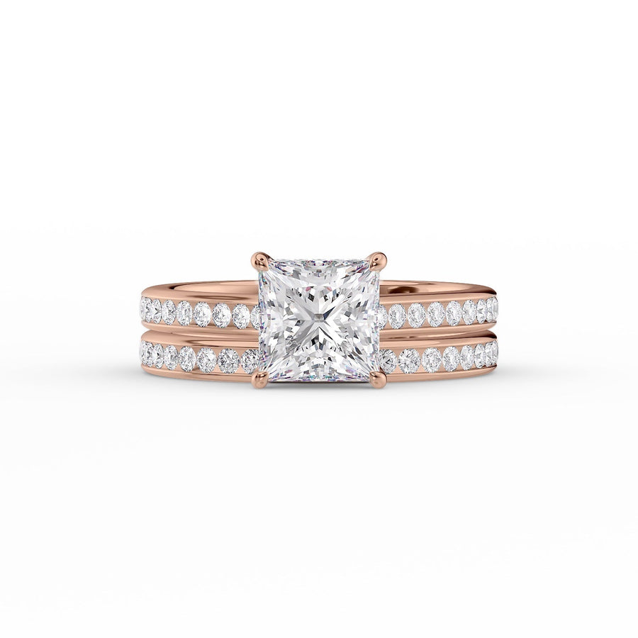  The Cameron Princess Lab Diamond Ring 18k Rose Gold 003