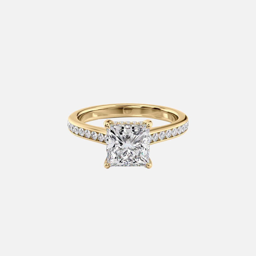  The Cameron Princess Lab Diamond Ring 18k Yellow Gold 001