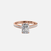  The Cameron Radiant Lab Diamond Ring 14k Rose Gold 001