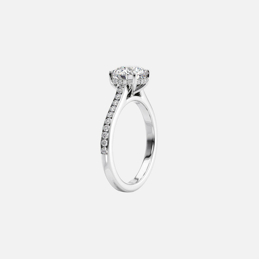  The Cameron Radiant Lab Diamond Ring 18k White Gold 002