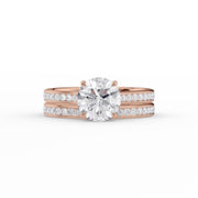  The Cameron Round Lab Diamond Ring 14k Rose Gold 003