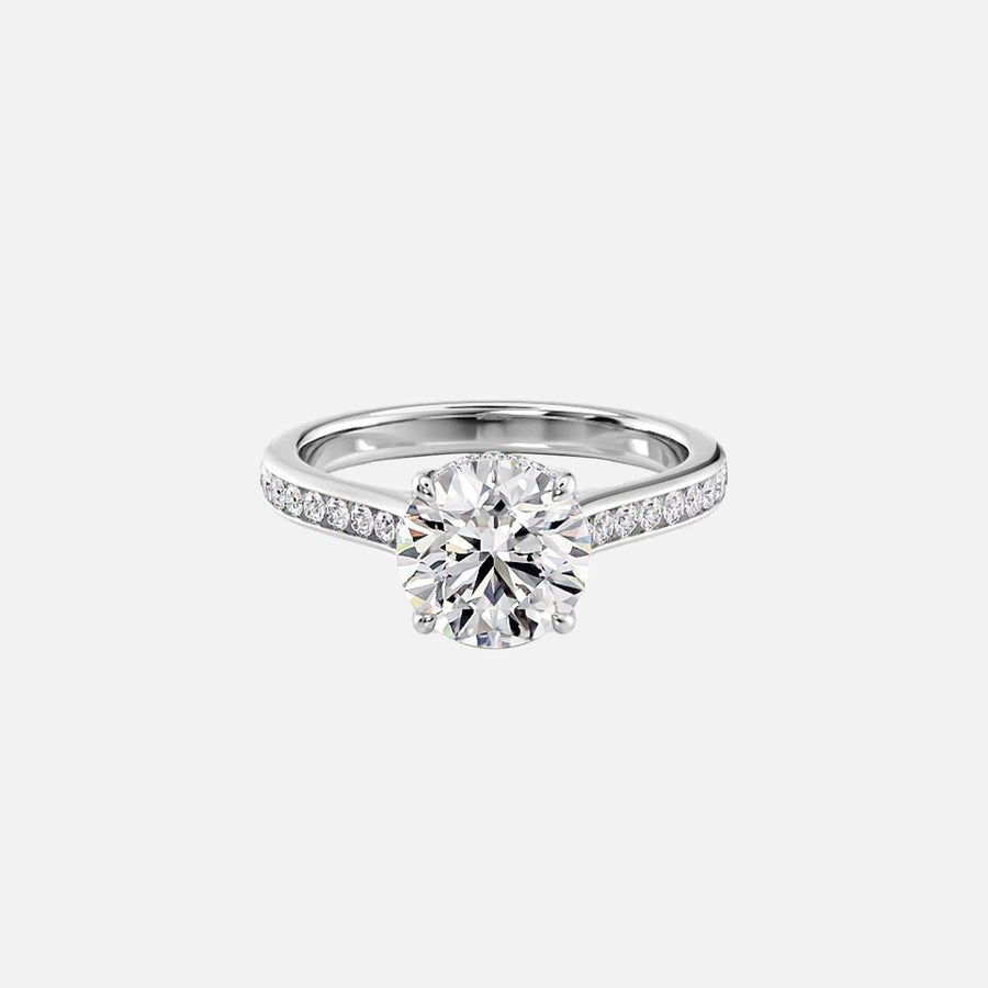  The Cameron Round Lab Diamond Ring 18k White Gold 001