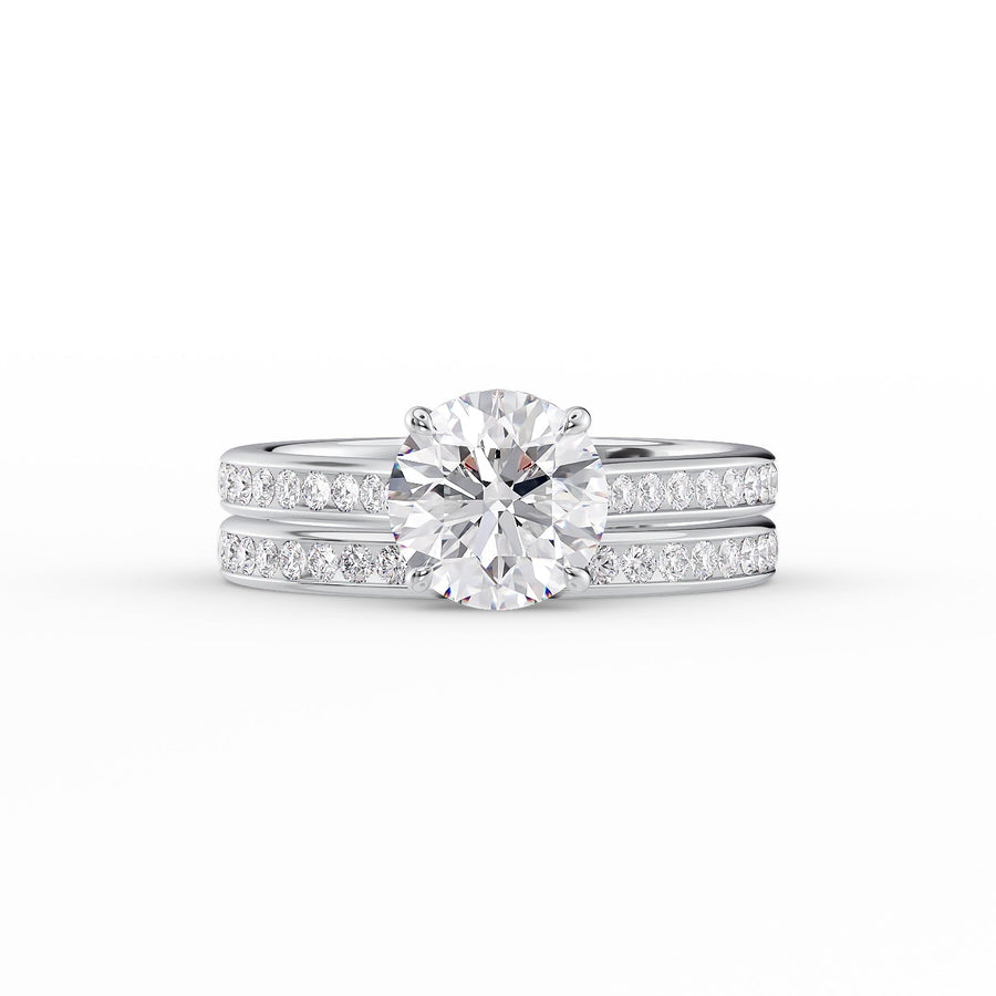  The Cameron Round Lab Diamond Ring 18k White Gold 003