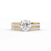  The Cameron Round Lab Diamond Ring 18k Yellow Gold 003