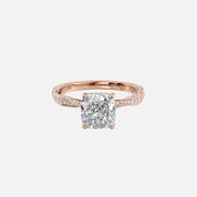  The Caroline Cushion Lab Diamond Ring 14k Rose Gold 001