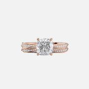  The Caroline Cushion Lab Diamond Ring 14k Rose Gold 003