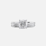  The Caroline Cushion Lab Diamond Ring 14k White Gold 003