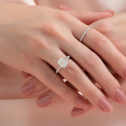  The Caroline Cushion Lab Diamond Ring 14k White Gold 004